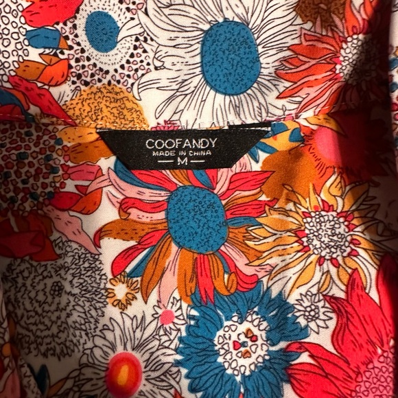 Coofandy button down hippie/retro Medium - Picture 2 of 3